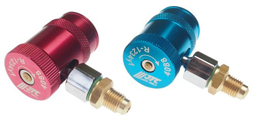 Адаптер манометрического коллектора 2 шт красный и синий, фреон R-1234YF JTC Адаптер манометрического коллектора 2 шт красный и синий, фреон R-1234YF JTC