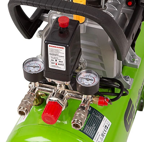 Компрессор масляный прямой привод 24 л, 1,5 кВт, 198 л/мин, 8 бар, 230 В Сибртех КК-1500/24 Компрессор масляный прямой привод 24 л, 1,5 кВт, 198 л/мин, 8 бар, 230 В Сибртех КК-1500/24