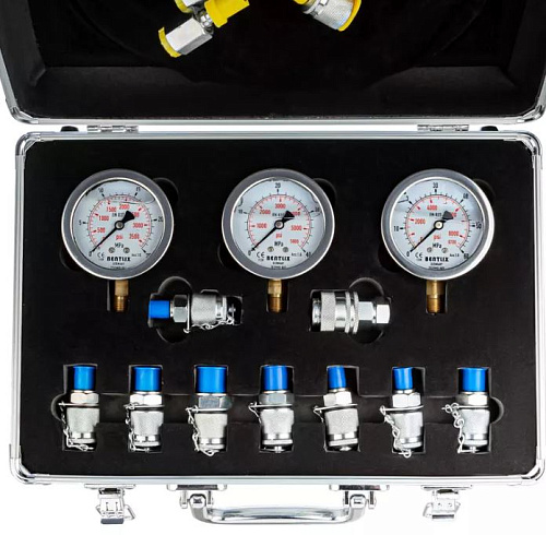 Набор 3-х манометров с контрольными точками для измерения давления масла в гидросистеме GARWIN PRO Набор 3-х манометров с контрольными точками для измерения давления масла в гидросистеме GARWIN PRO