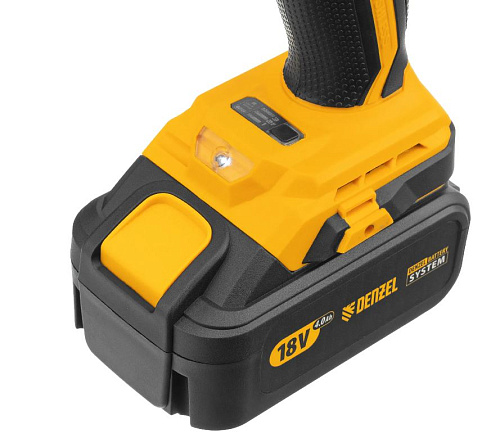 Винтоверт аккумуляторный ударный 18 В, 200 Нм, 1*4 Ач, бесщеточ. двиг. в кейсе Denzel CID-IB-200 Винтоверт аккумуляторный ударный 18 В, 200 Нм, 1*4 Ач, бесщеточ. двиг. в кейсе Denzel CID-IB-200