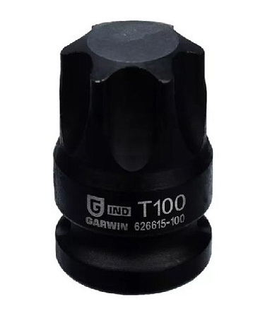 Головка торцевая ударная Torx 1/2" T100, L=38 мм Garwin Головка торцевая ударная Torx 1/2" T100, L=38 мм Garwin