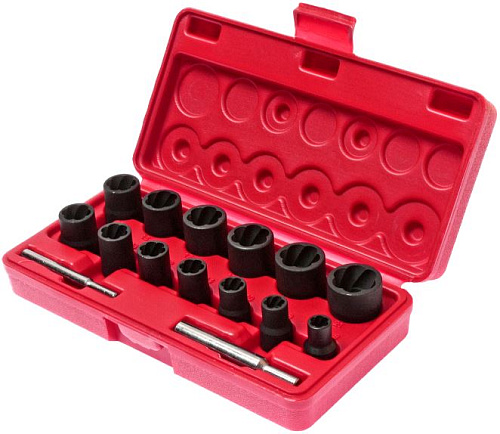 Набор головок для скругленного крепежа 1/2", 3/8", 8-21 мм (15 предм) JTC Набор головок для скругленного крепежа 1/2", 3/8", 8-21 мм (15 предм) JTC