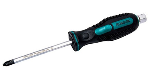 Отвертка крестовая ударная PH №2 100 мм S2 ROSSVIK Отвертка крестовая ударная PH №2 100 мм S2 ROSSVIK
