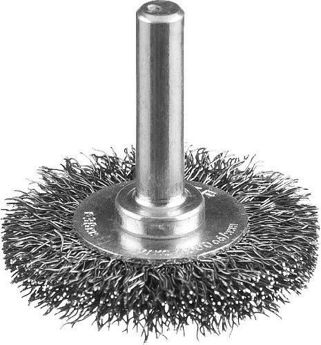 Щетка дисковая 38 мм для дрели, витая стальная проволока 0,3 мм ЗУБР Щетка дисковая 38 мм для дрели, витая стальная проволока 0,3 мм ЗУБР