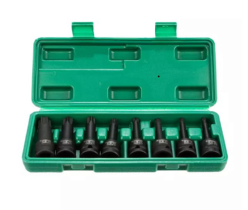 Набор насадок ударных 1/2" TORX T25-T70, 78 мм (8 предм) GARWIN Набор насадок ударных 1/2" TORX T25-T70, 78 мм (8 предм) GARWIN