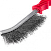 Щетка по металлу 1-но рядная с изогнутой пластиковой ручкой стальная Matrix Щетка по металлу 1-но рядная с изогнутой пластиковой ручкой стальная Matrix