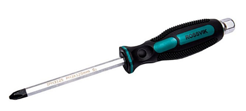Отвертка крестовая ударная PH №3 125 мм S2 ROSSVIK Отвертка крестовая ударная PH №3 125 мм S2 ROSSVIK