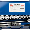 Набор головок торцевых 22-50 мм (3/4") 6 гр., 15 предм. Licota Набор головок торцевых 22-50 мм (3/4") 6 гр., 15 предм. Licota