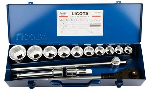 Набор головок торцевых 22-50 мм (3/4") 6 гр., 15 предм. Licota Набор головок торцевых 22-50 мм (3/4") 6 гр., 15 предм. Licota