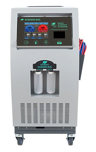 Установка для заправки кондиционеров автомат R134, подогрев, шланг 5м GrunBaum AC8000S BUS Установка для заправки кондиционеров автомат R134, подогрев, шланг 5м GrunBaum AC8000S BUS