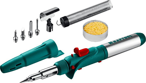 Паяльник газовый 30-120 Вт, 1300°С горелка, фен, пьезоподжиг, набор 10 в 1 KRAFTOOL SolderGas Паяльник газовый 30-120 Вт, 1300°С горелка, фен, пьезоподжиг, набор 10 в 1 KRAFTOOL SolderGas