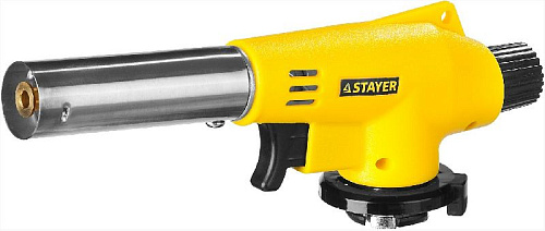 Горелка газовая на баллон с пьезоподжигом, регулировка пламени 1300°C STAYER MaxTerm MG200 Горелка газовая на баллон с пьезоподжигом, регулировка пламени 1300°C STAYER MaxTerm MG200