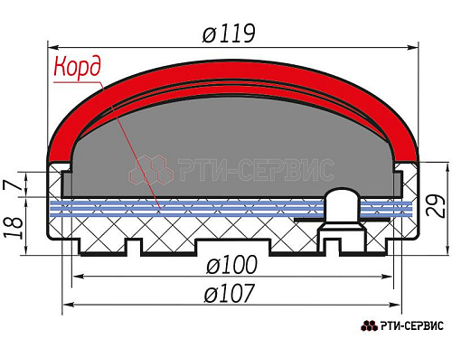 Накладка резиновая на лапы подъемников 119*29/107*7 мм КОРД EverLift/СИВИК Накладка резиновая на лапы подъемников 119*29/107*7 мм КОРД EverLift/СИВИК