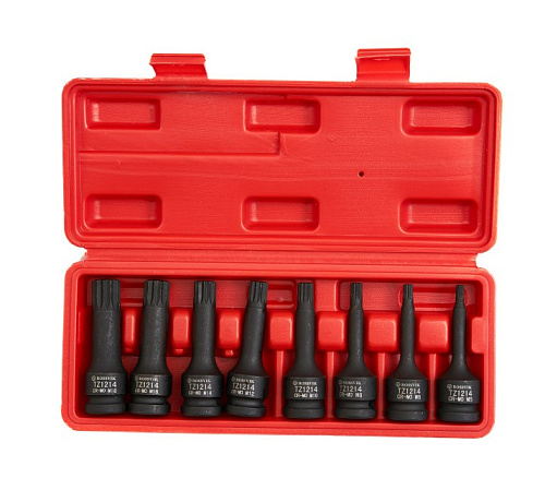 Набор насадок ударных 1/2" SPLINE, M5-M18 (8 предм) ROSSVIK Набор насадок ударных 1/2" SPLINE, M5-M18 (8 предм) ROSSVIK