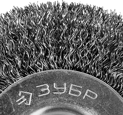 Щетка дисковая 75 мм для дрели, витая стальная проволока 0,3 мм ЗУБР Профессионал Щетка дисковая 75 мм для дрели, витая стальная проволока 0,3 мм ЗУБР Профессионал