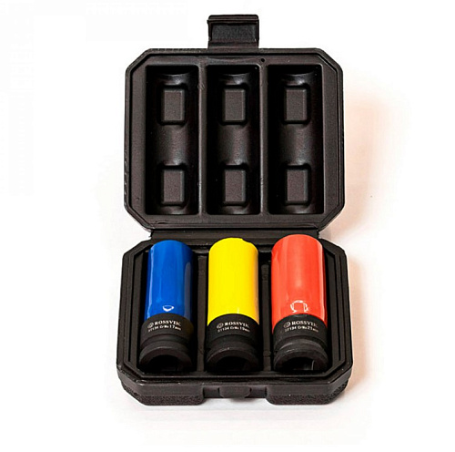 Набор головок торцевых ударных тонкостенных для литых дисков 17, 19, 21 мм (1/2") в кейсе ROSSVIK Набор головок торцевых ударных тонкостенных для литых дисков 17, 19, 21 мм (1/2") в кейсе ROSSVIK