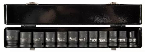 Набор головок торцевых ударных 10-24 мм (1/2") 6 гр., 12 предм. GARWIN Набор головок торцевых ударных 10-24 мм (1/2") 6 гр., 12 предм. GARWIN