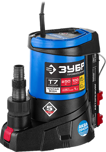 Насос дренажный для чистой воды 250 Вт ЗУБР АкваСенсор Насос дренажный для чистой воды 250 Вт ЗУБР АкваСенсор