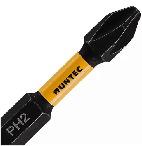 Бита PH №2 L= 50 мм (1/4" HEX) ударная (5 шт) RUNTEC Бита PH №2 L= 50 мм (1/4" HEX) ударная (5 шт) RUNTEC