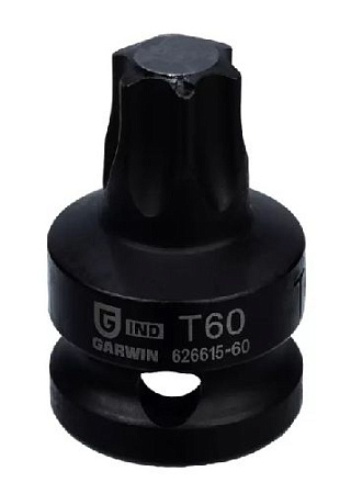 Головка торцевая ударная Torx 1/2" T60, L=38 мм Garwin Головка торцевая ударная Torx 1/2" T60, L=38 мм Garwin