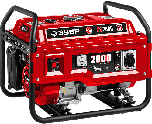 Генератор бензиновый с ручным стартером 2,8 кВт, 220 В ЗУБР МАСТЕР Генератор бензиновый с ручным стартером 2,8 кВт, 220 В ЗУБР МАСТЕР
