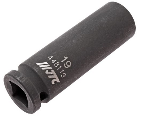 Головка торцевая ударная глубокая тонкостенная 1/2" 19 мм, 6 гр (длина 82 мм) JTC Головка торцевая ударная глубокая тонкостенная 1/2" 19 мм, 6 гр (длина 82 мм) JTC