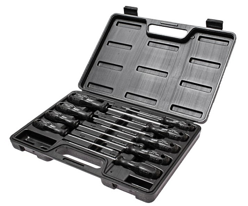 Набор отверток TORX 9 шт в кейсе JTC Набор отверток TORX 9 шт в кейсе JTC