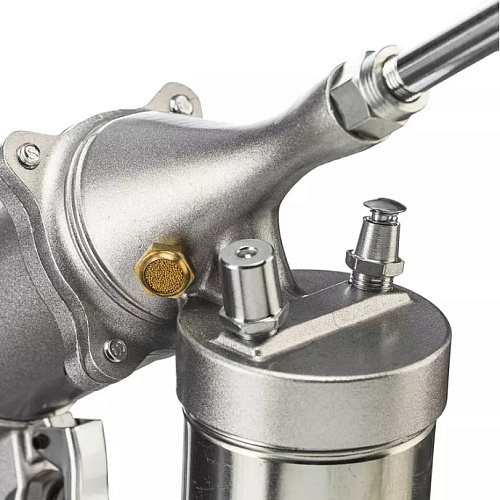 Шприц для смазки пневматический 400 мл, 6.2 бар, регулируемая ручка RUNTEC Шприц для смазки пневматический 400 мл, 6.2 бар, регулируемая ручка RUNTEC