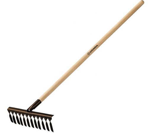 Грабли 12-ти зубые витые, 384х95х1300 мм с деревянным черенком GRINDA Грабли 12-ти зубые витые, 384х95х1300 мм с деревянным черенком GRINDA