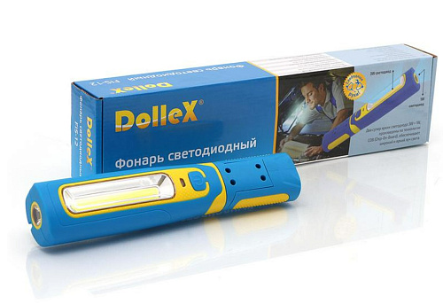 Светильник аккумуляторный 250 лм, магнит, крючок Dollex FIS-12 Светильник аккумуляторный 250 лм, магнит, крючок Dollex FIS-12